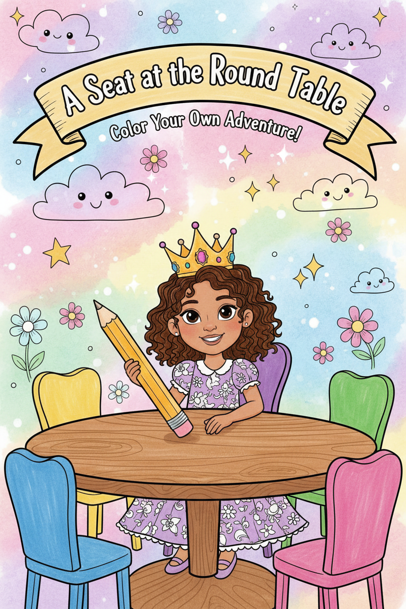 A Seat at the Round Table – Coloring Book Cover